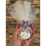 Favors wreath Purple lavender flowers Wedding, baby girl baptism favors Souvenirs Greek bomboniere koufeta