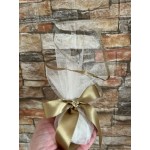 Favors tulle pouch Simple elegant Color options Baptism Wedding bomboniere with koufeta