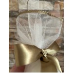 Favors tulle pouch Simple elegant Color options Baptism Wedding bomboniere with koufeta