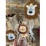 Complete set boy baptism Lion theme Keepsake bag Candle Oil set Towel set Greek baptism baby boy