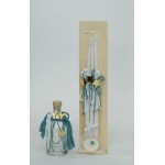 Complete set boy baptism personalized Stars and crown Keepsake bag or trolley suitcase Candle Oil set Towel set