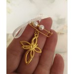 Witness safety pins Butterfly cross with pearls Greek baptism Martyrika Guests gifts Baby boy girl christening