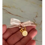 Witness pins Initial & Boho cross with white bow Baptism martyrika Guests gifts Baby boy girl christening